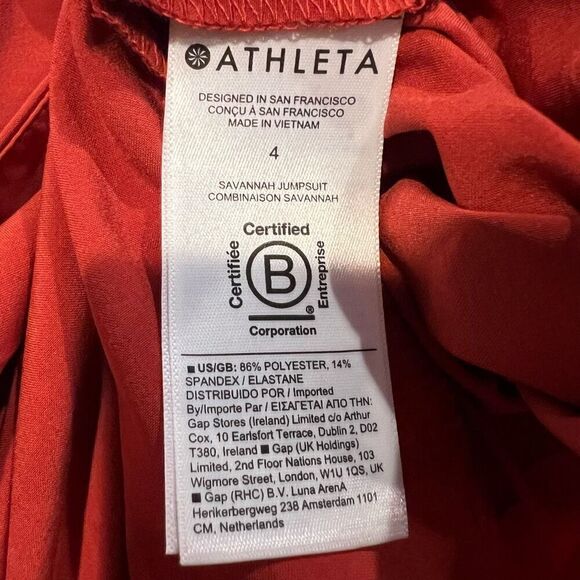 Athleta Savannah Jumpsuit Size 4 - Picture 6 of 8